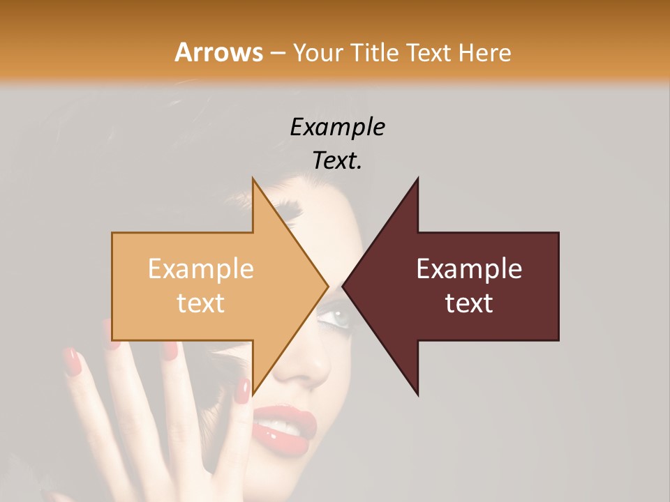 Brunette Black Hairs Plume PowerPoint Template