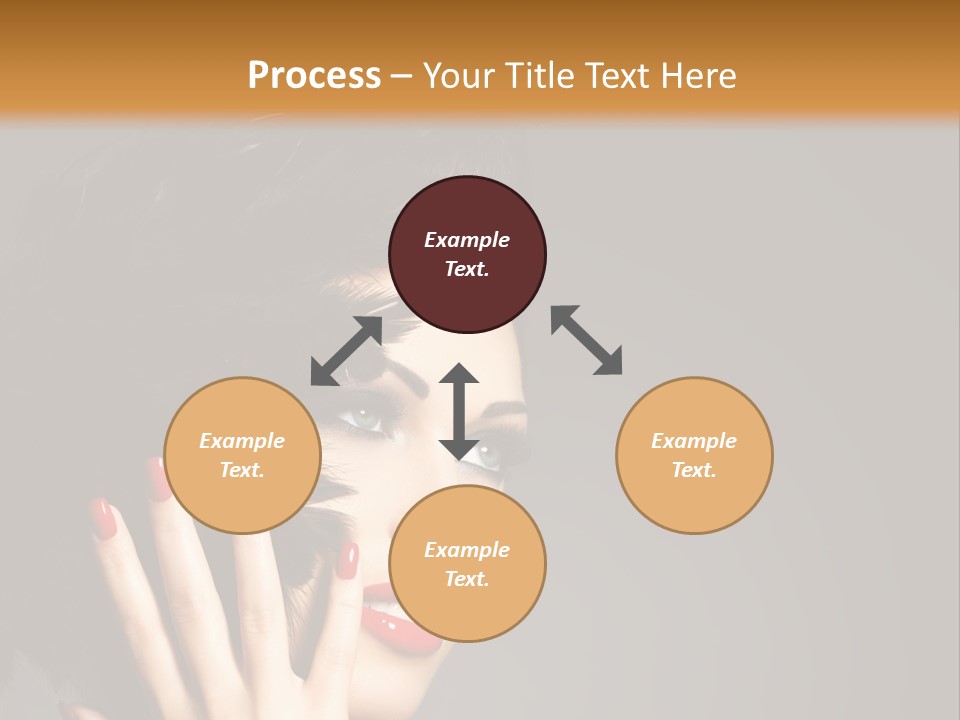 Brunette Black Hairs Plume PowerPoint Template