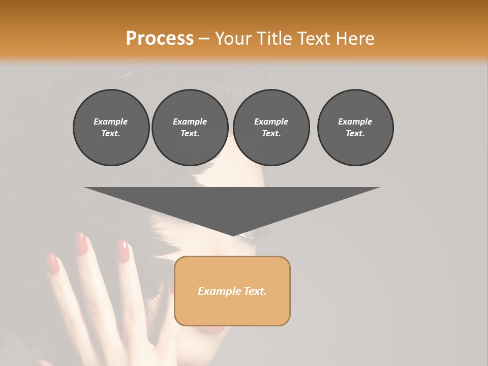 Brunette Black Hairs Plume PowerPoint Template