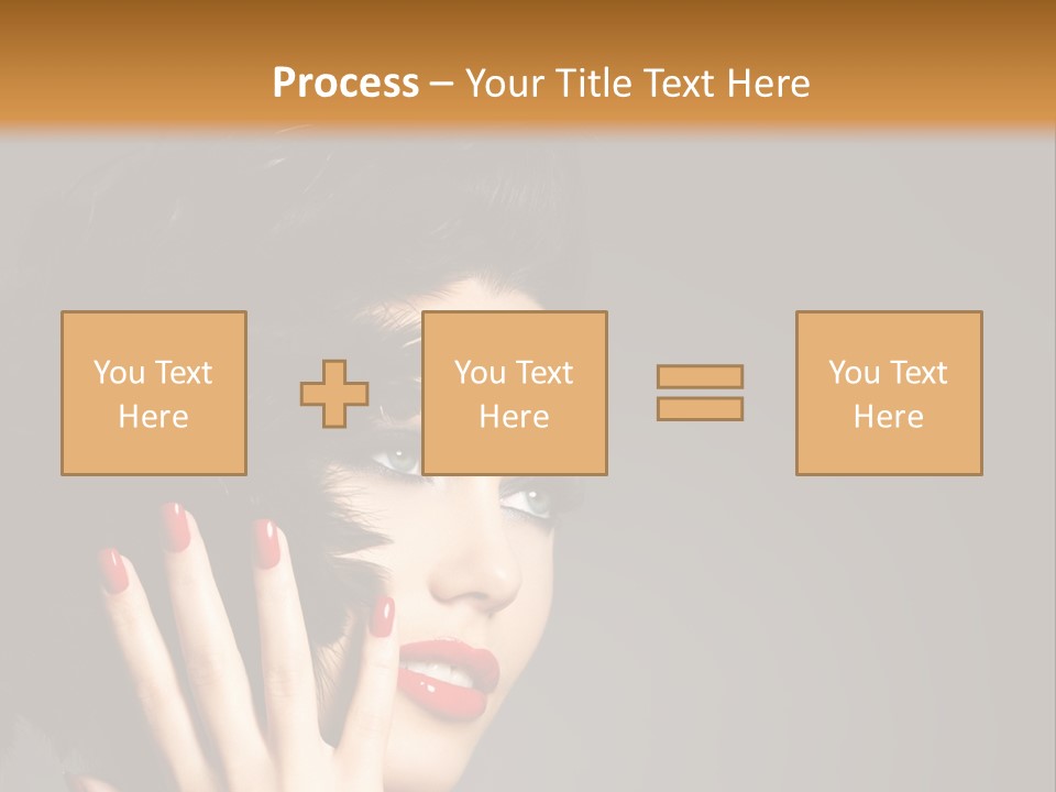 Brunette Black Hairs Plume PowerPoint Template