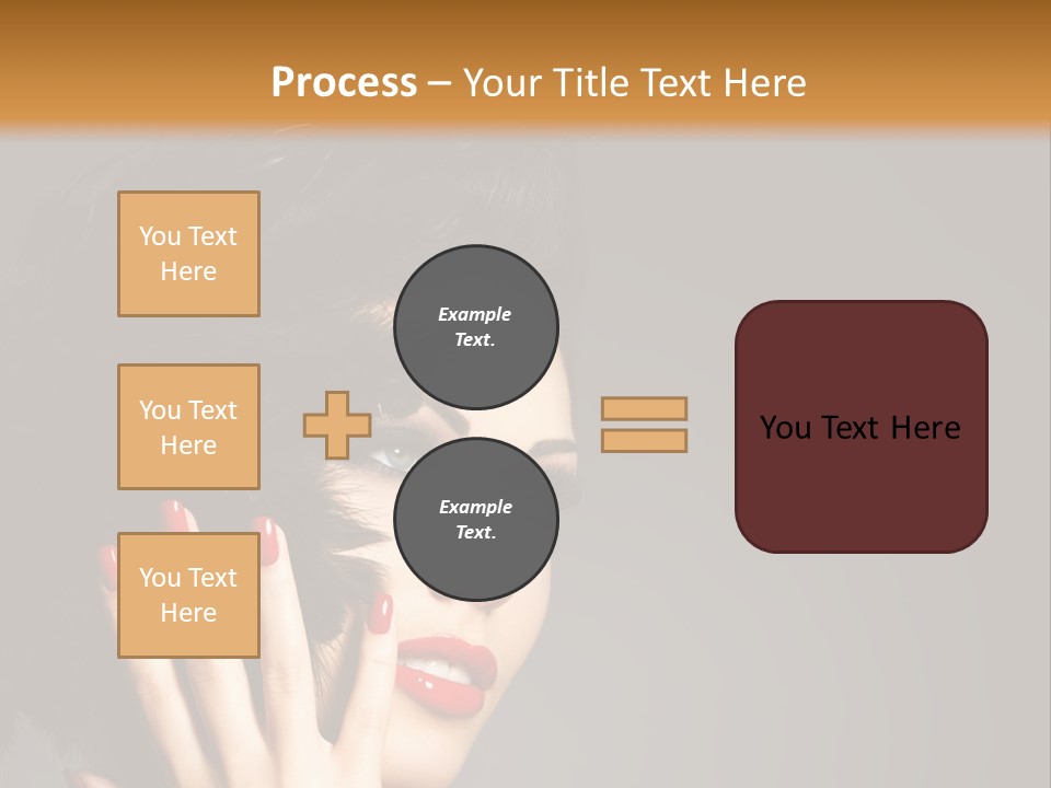 Brunette Black Hairs Plume PowerPoint Template