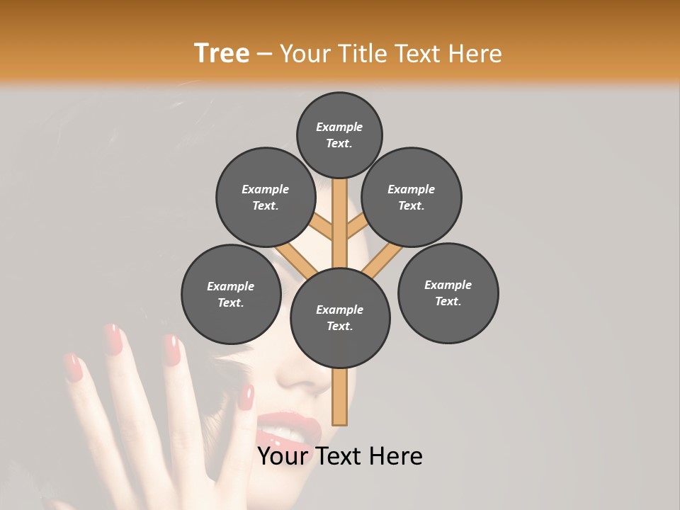 Brunette Black Hairs Plume PowerPoint Template