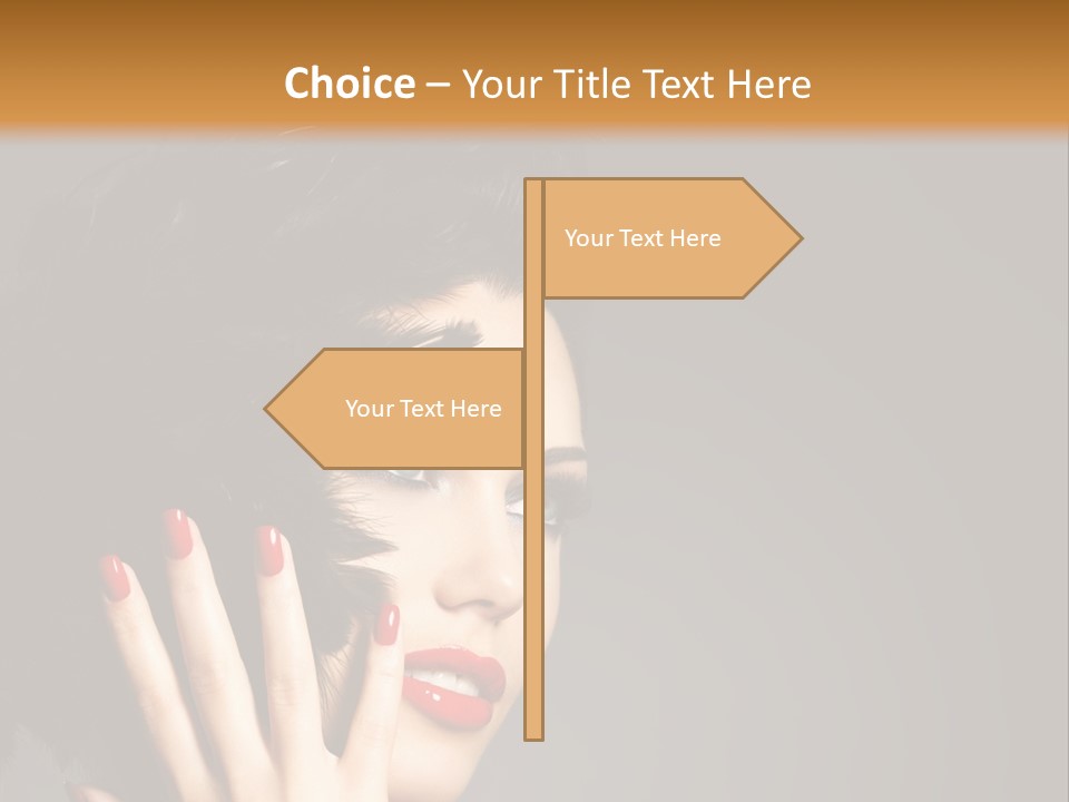 Brunette Black Hairs Plume PowerPoint Template