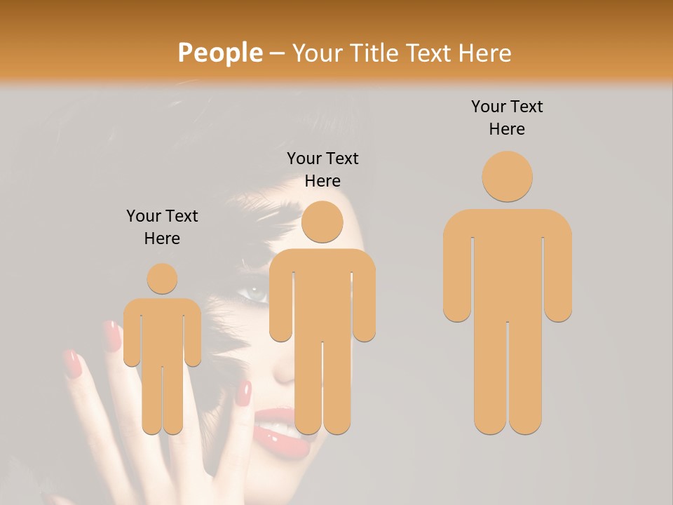 Brunette Black Hairs Plume PowerPoint Template