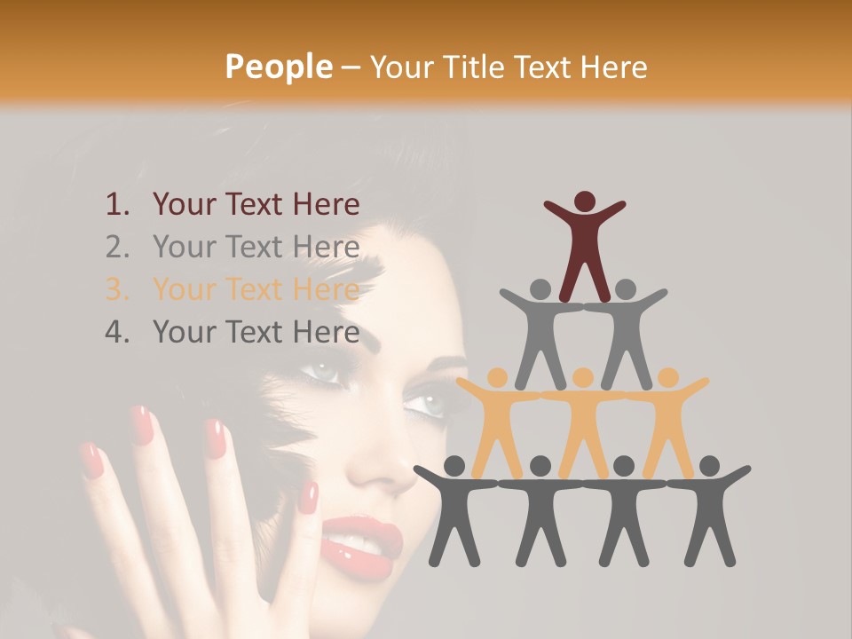 Brunette Black Hairs Plume PowerPoint Template