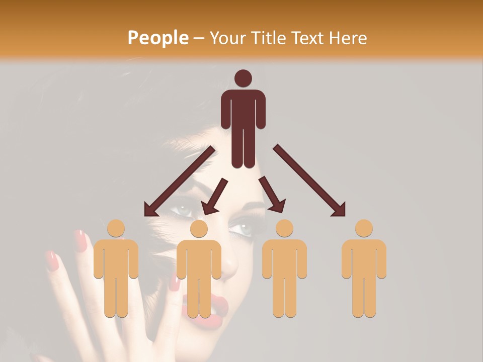 Brunette Black Hairs Plume PowerPoint Template