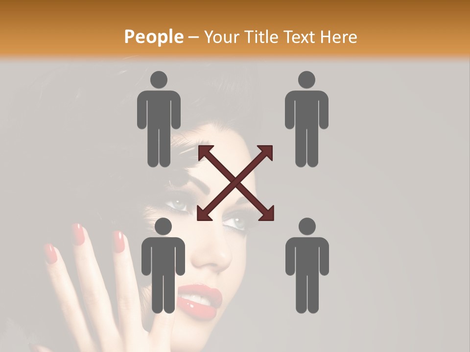 Brunette Black Hairs Plume PowerPoint Template