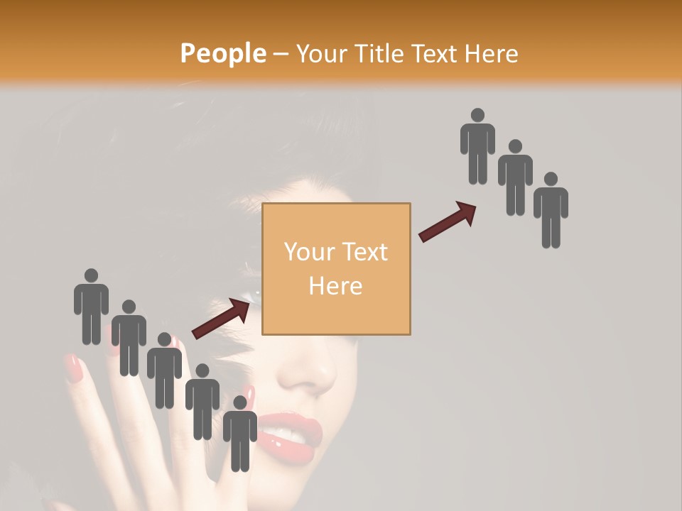 Brunette Black Hairs Plume PowerPoint Template