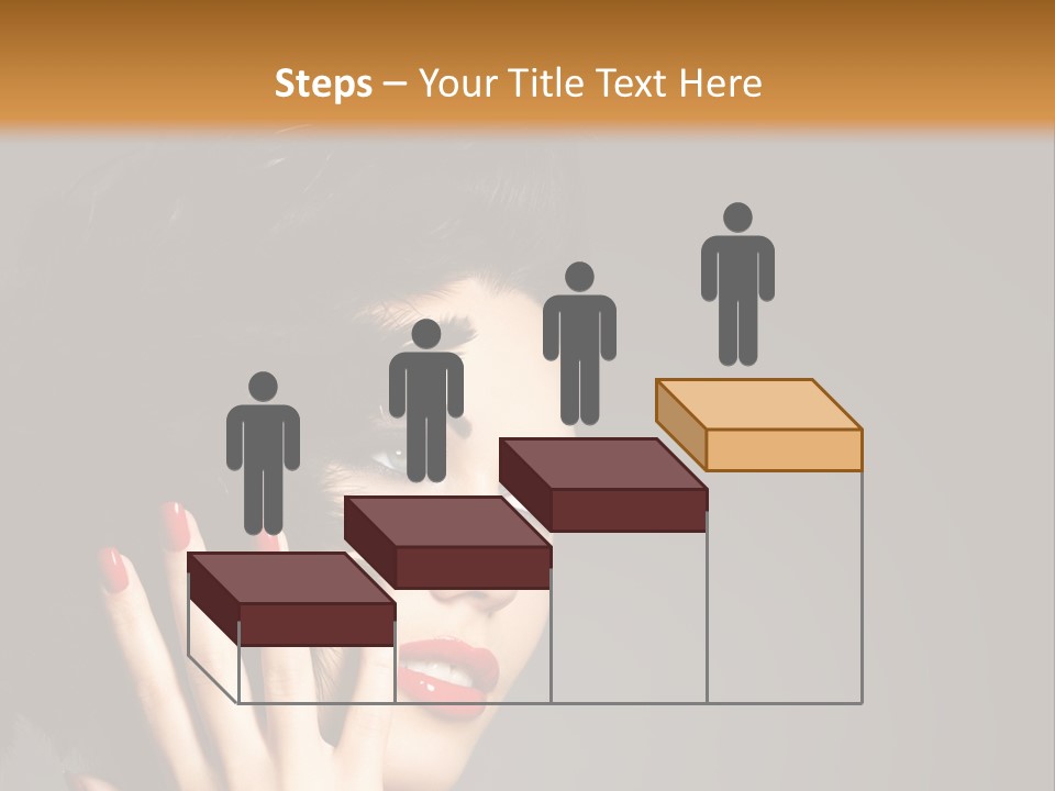 Brunette Black Hairs Plume PowerPoint Template