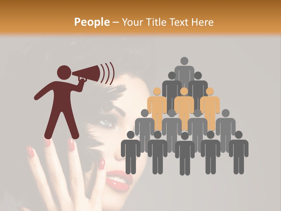 Brunette Black Hairs Plume PowerPoint Template