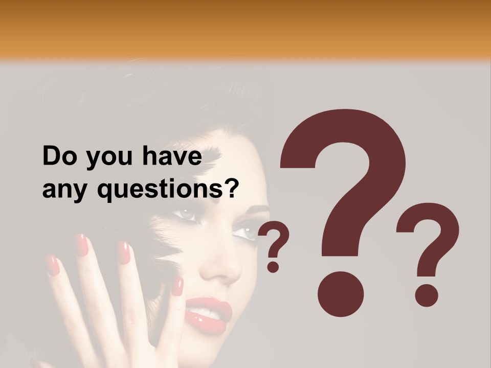 Brunette Black Hairs Plume PowerPoint Template