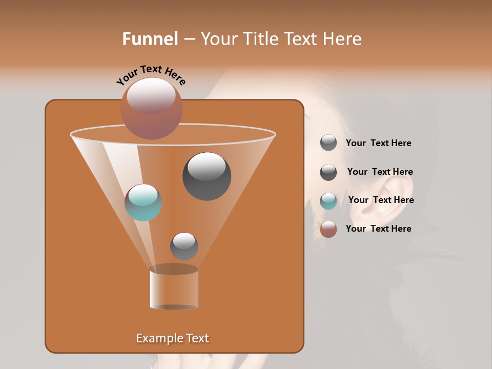 Woman Hairstyle High Contrast Red Manicure PowerPoint Template