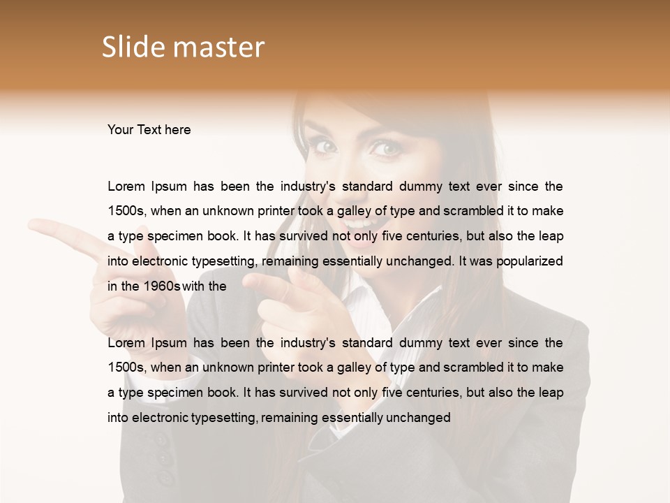 Face Young Standing PowerPoint Template