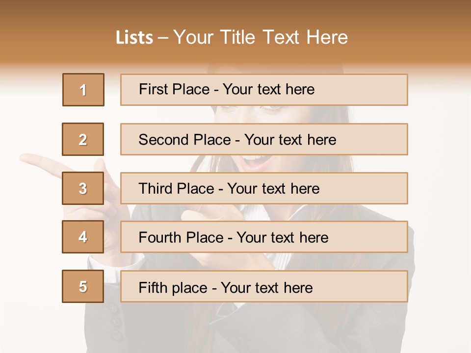 Face Young Standing PowerPoint Template