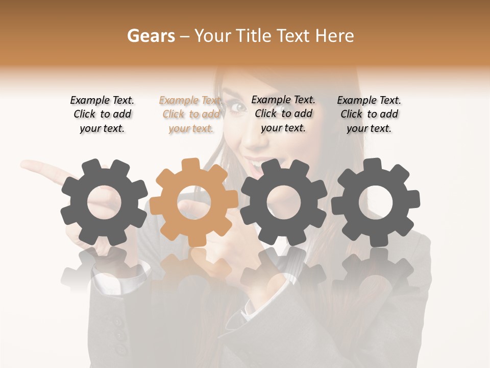 Face Young Standing PowerPoint Template