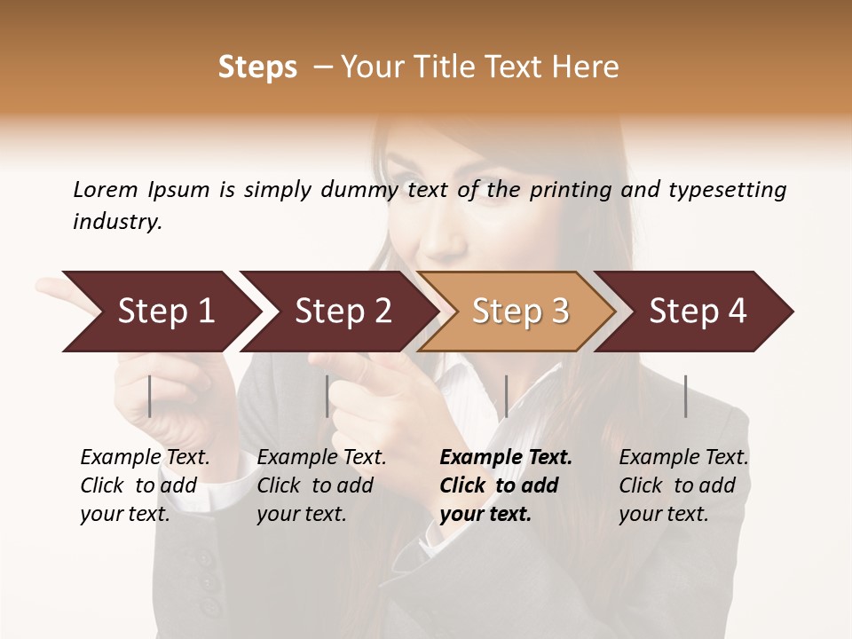 Face Young Standing PowerPoint Template