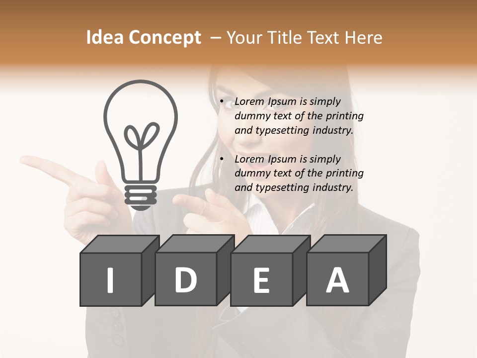 Face Young Standing PowerPoint Template