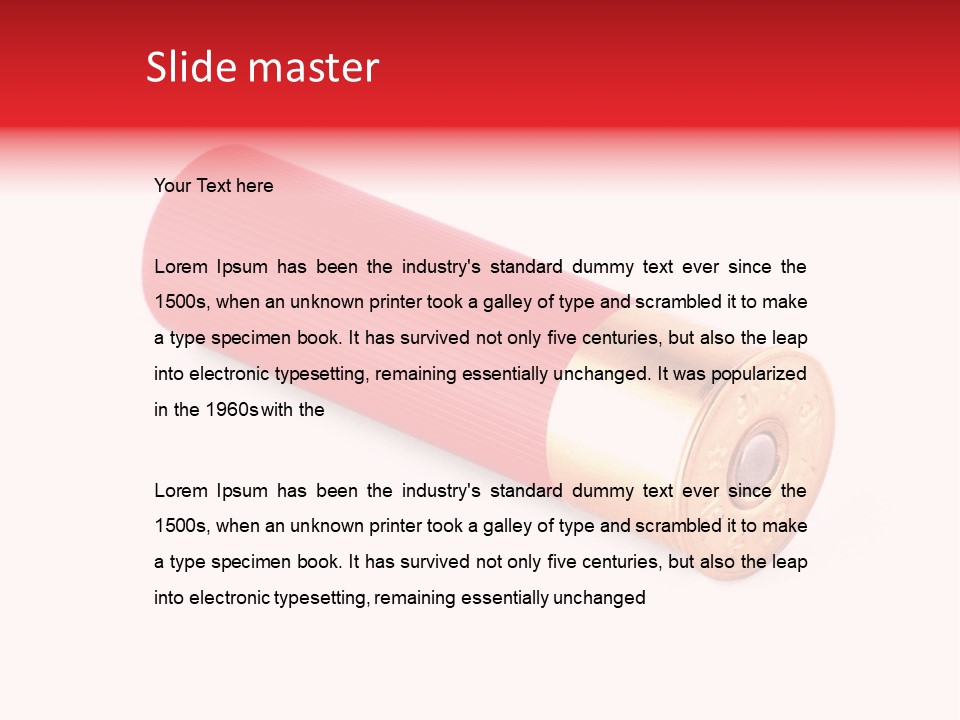 Handgun Bore Gun PowerPoint Template