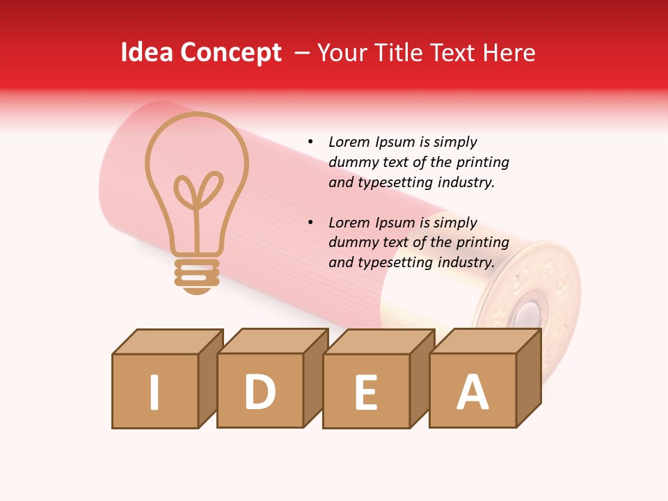 Handgun Bore Gun PowerPoint Template