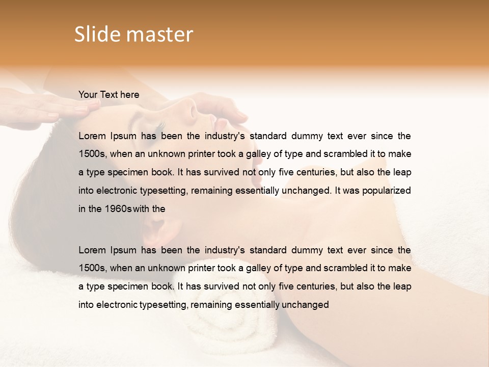 Massage Lady Human PowerPoint Template