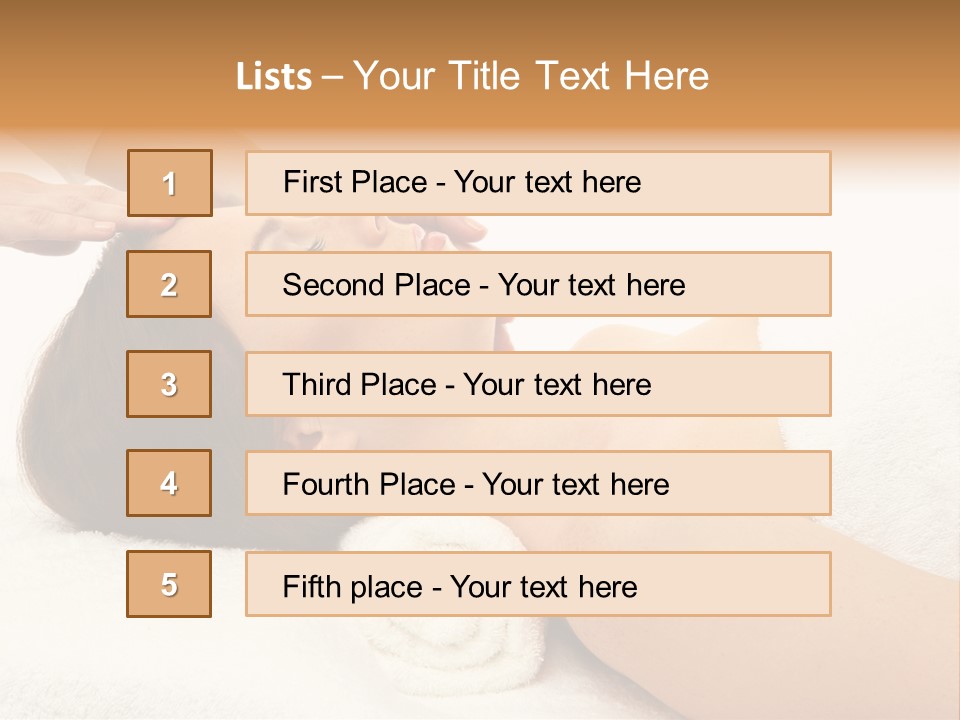 Massage Lady Human PowerPoint Template