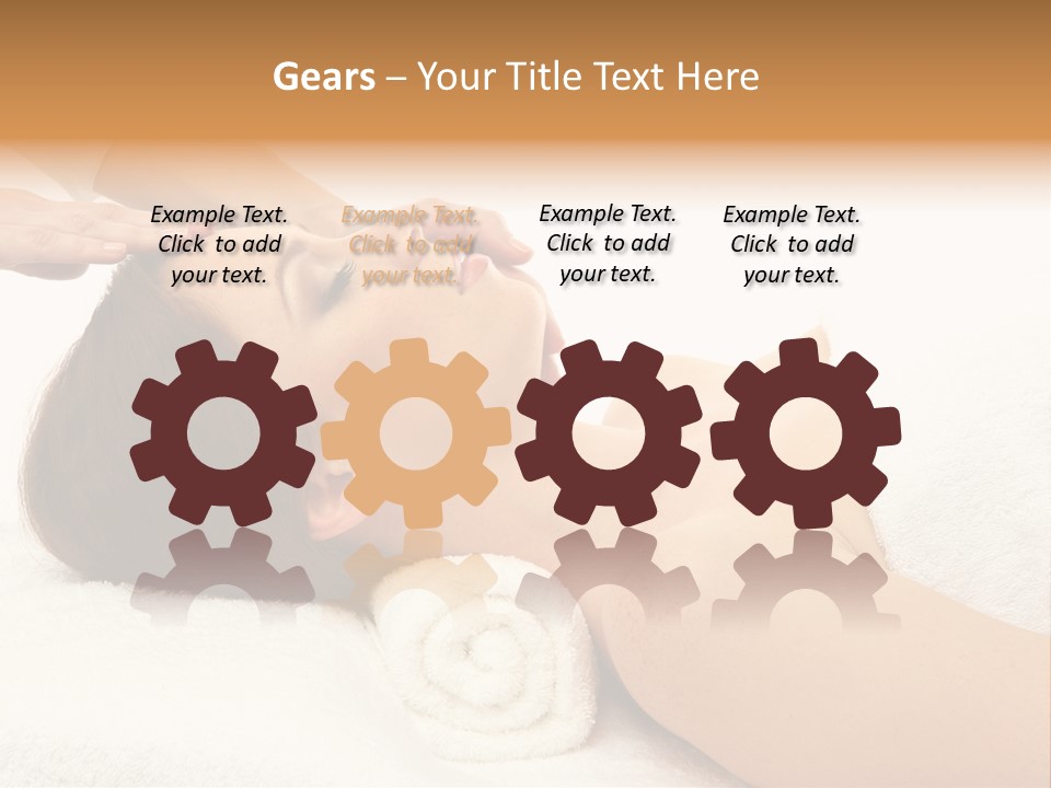 Massage Lady Human PowerPoint Template