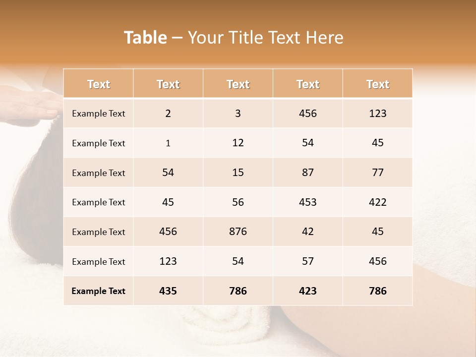 Massage Lady Human PowerPoint Template