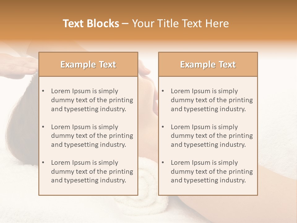 Massage Lady Human PowerPoint Template