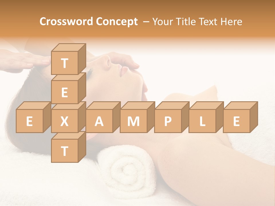 Massage Lady Human PowerPoint Template