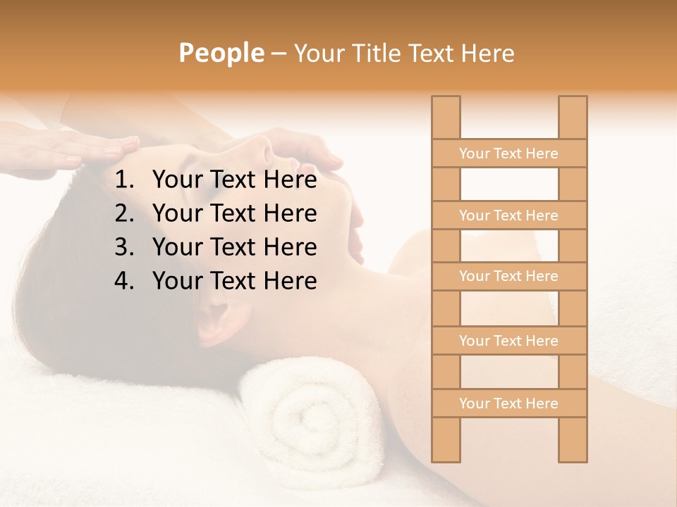 Massage Lady Human PowerPoint Template
