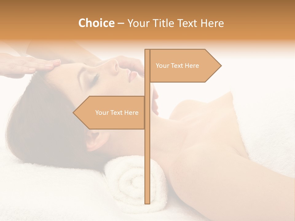 Massage Lady Human PowerPoint Template