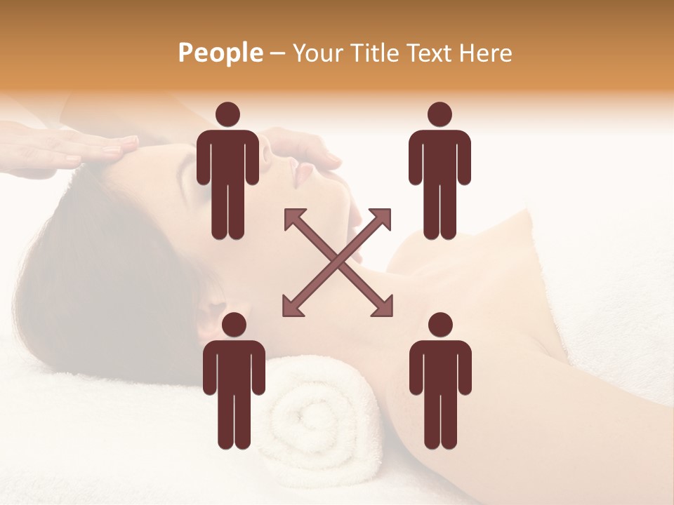 Massage Lady Human PowerPoint Template