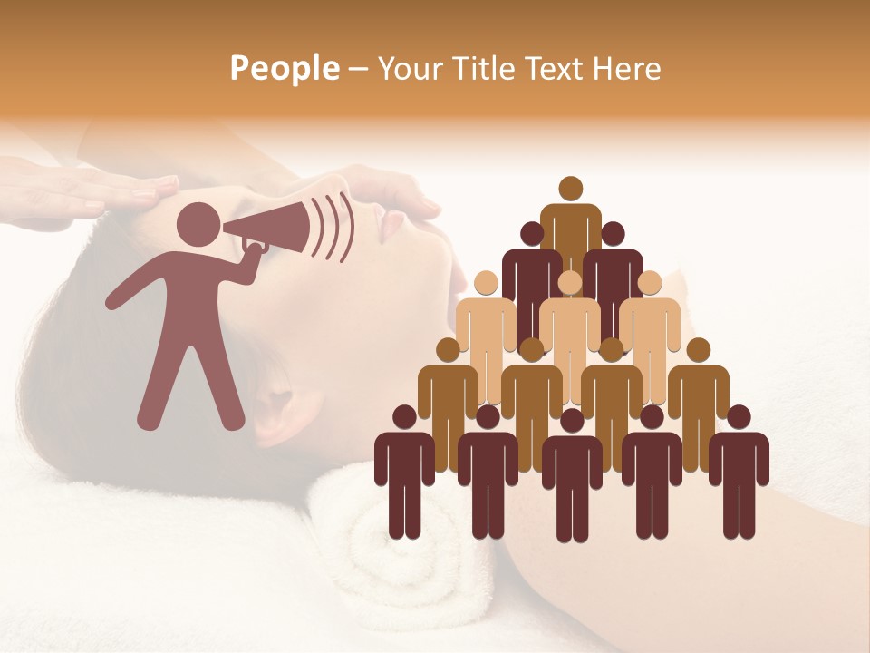 Massage Lady Human PowerPoint Template