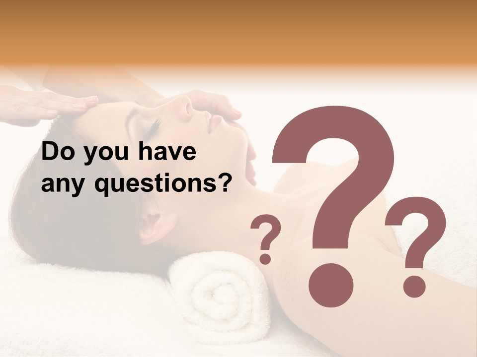 Massage Lady Human PowerPoint Template