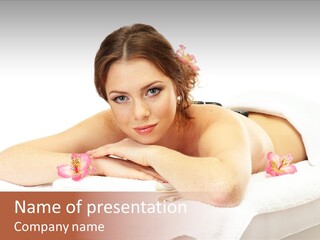 Skin Pink Flower PowerPoint Template