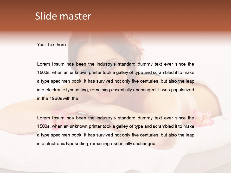 Skin Pink Flower PowerPoint Template