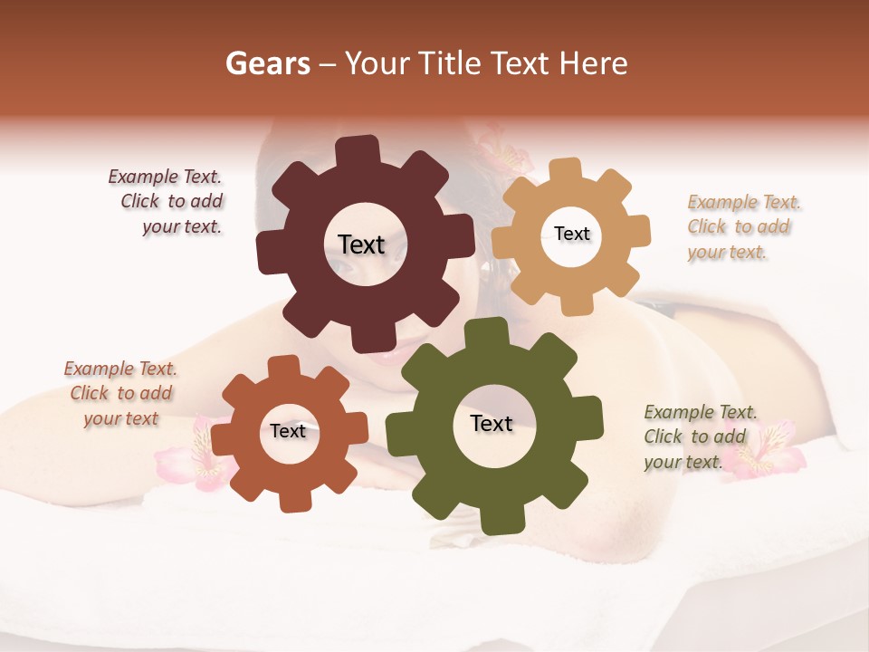 Skin Pink Flower PowerPoint Template