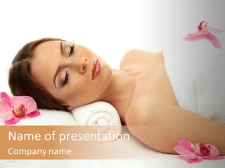 Woman Consumption Masseur PowerPoint Template