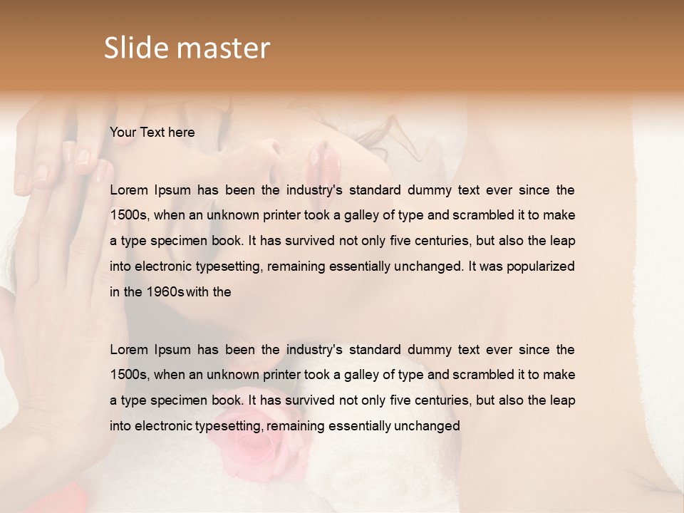Masseur Hygiene Lying PowerPoint Template