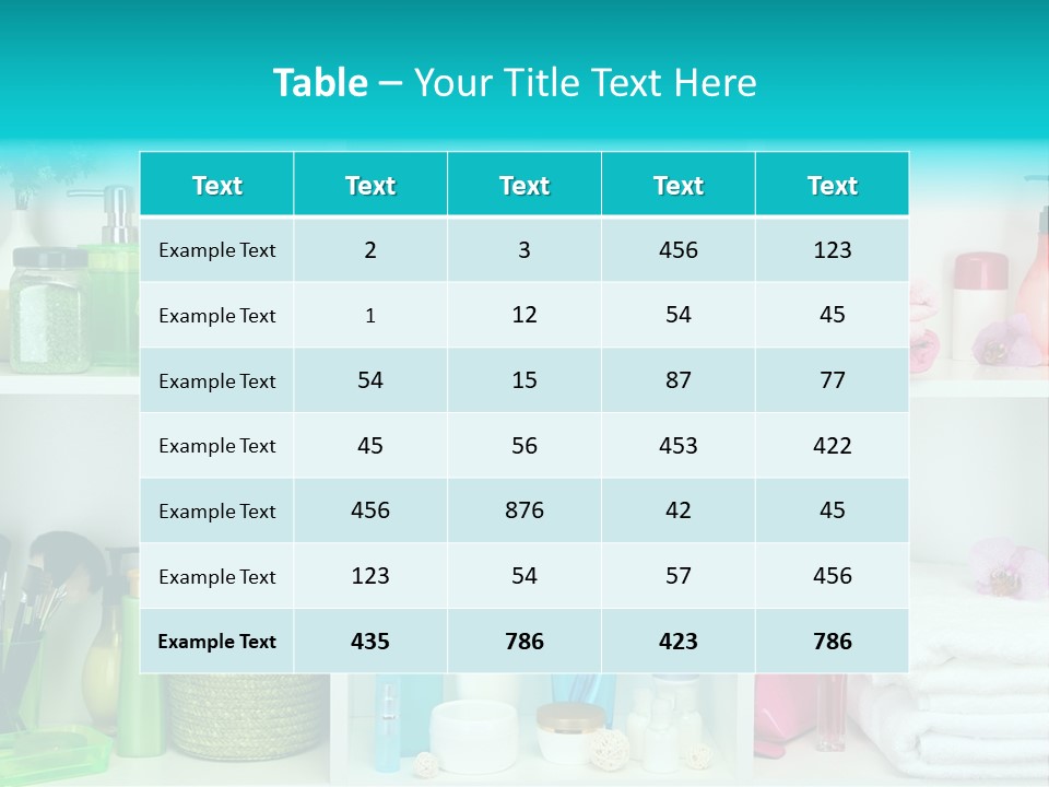 Spa Toiletries Accessory PowerPoint Template