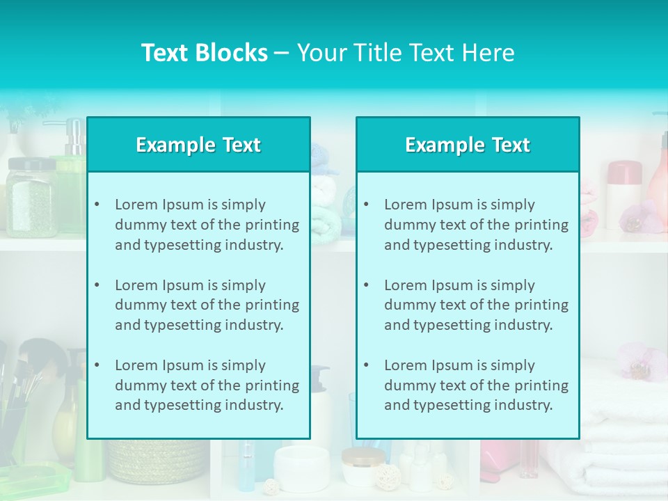 Spa Toiletries Accessory PowerPoint Template