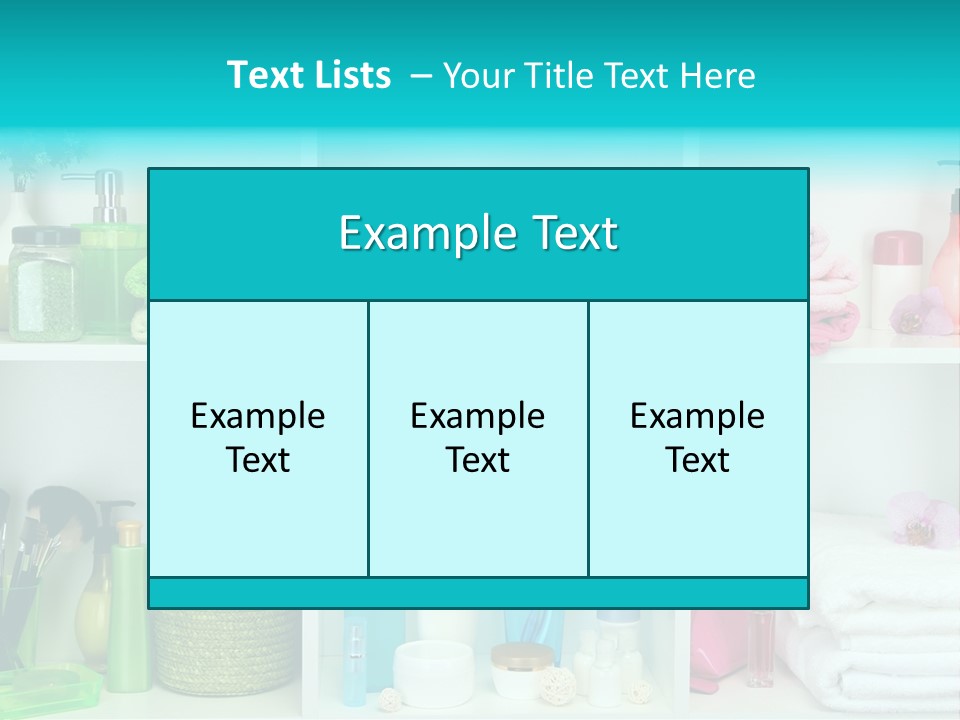 Spa Toiletries Accessory PowerPoint Template