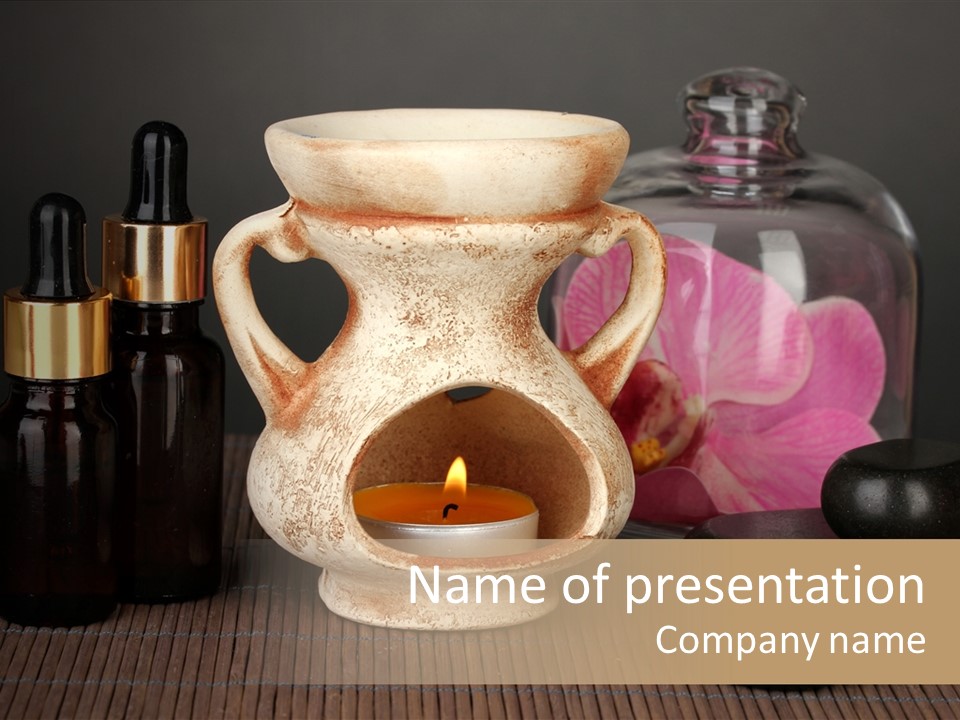 Nature Flame Pot PowerPoint Template