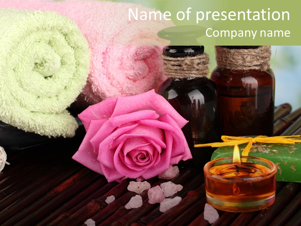 Wellness Massage Salt PowerPoint Template