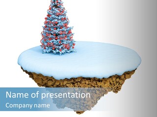 Fir Tree Snow Soil PowerPoint Template