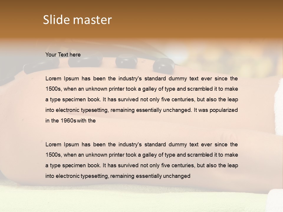 Towel Orchid Treatment PowerPoint Template