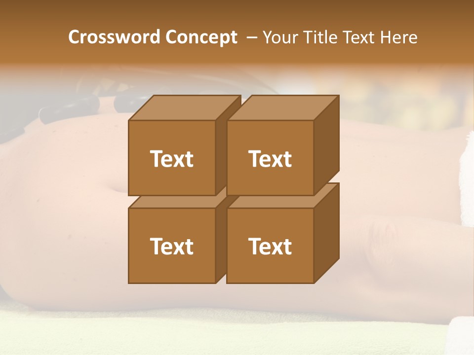 Towel Orchid Treatment PowerPoint Template