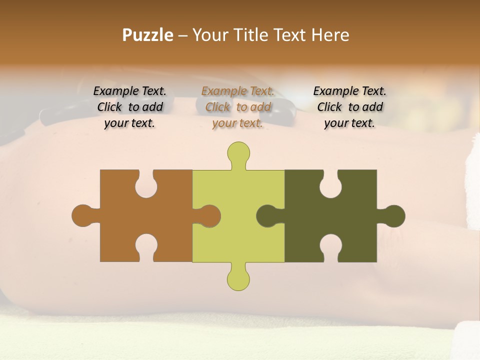 Towel Orchid Treatment PowerPoint Template