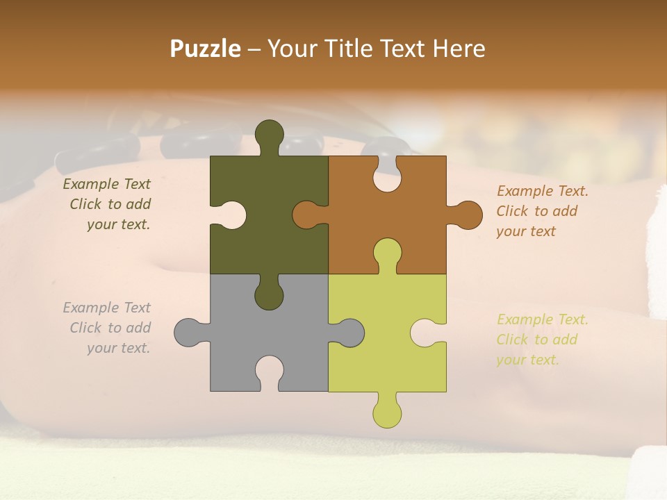 Towel Orchid Treatment PowerPoint Template