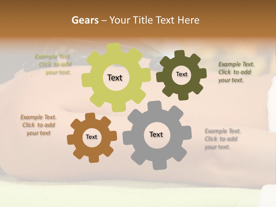 Towel Orchid Treatment PowerPoint Template